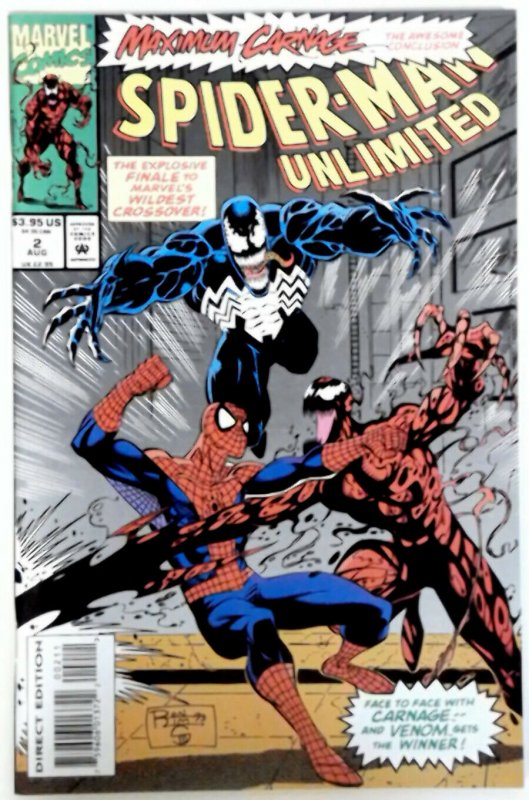 Spider-Man Unlimited #2   NM  MARVEL  Comic  MAXIMUM CARNAGE SPIDERMAN VENOM