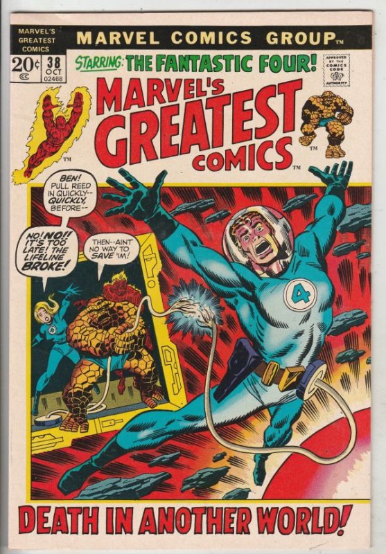 Marvel's Greatest Comics #38 (Oct-72) NM- High-Grade Fantastic Four, Mr. Fant...