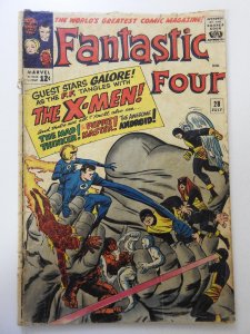 Fantastic Four #28 (1964) GD Centerfold detached bottom staple, moisture stain