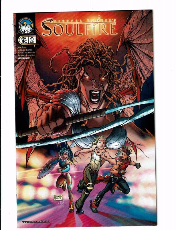 Michael Turner's Soulfire # 2 A NM 1st Print Aspen Comic Book Jeph Loeb J113