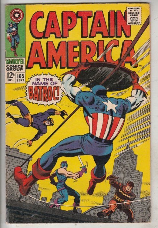 Captain America #105 (Sep-68) FN/VF Mid-High-Grade Captain America