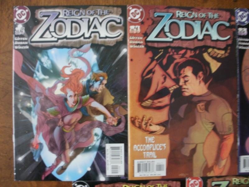 5 DC Comic Book: REIGN OF THE ZODIAC #2 #4 #5 #6 #7 (2003 2004) VG-VF