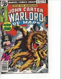 Marvel Comics Group! John Carter Warlord of Mars! Issue 21!