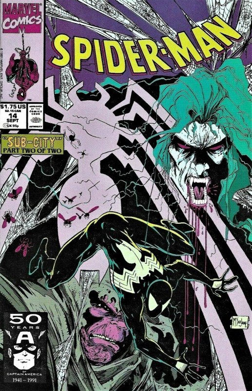 Spider-Man 1990 #14 Direct Market Cover Todd McFarlane Mint