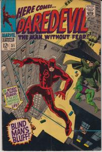Daredevil #31 (Aug 1967, Marvel) VG/FN Daredevil loses his powers