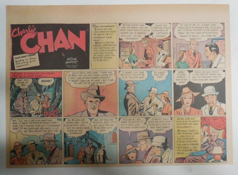 Charlie Chan by Alfred Andriola from 4/2/1939 Year #2 Size: 11 x 15 Inches