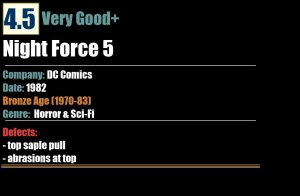 Night Force 5 (1982) VG+ Bronze Age DC Comics