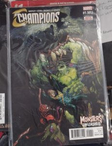 CHAMPIONS # 1 mU 2016 MARVELdisney monsters unleashed   MS MARVEL NOVA MILES