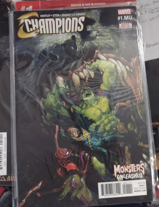 CHAMPIONS # 1 mU 2016 MARVELdisney monsters unleashed   MS MARVEL NOVA MILES