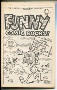 AMERICAN COMIC BOOK CO CATALOG FUNNY COMIC BOOKS-1977- SHAW-ARCHIE-DISNEY-vg/fn