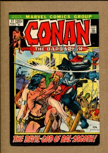 Conan the Barbarian #17 - Nice Black Cover! - 1972 (Grade 7.5) WH
