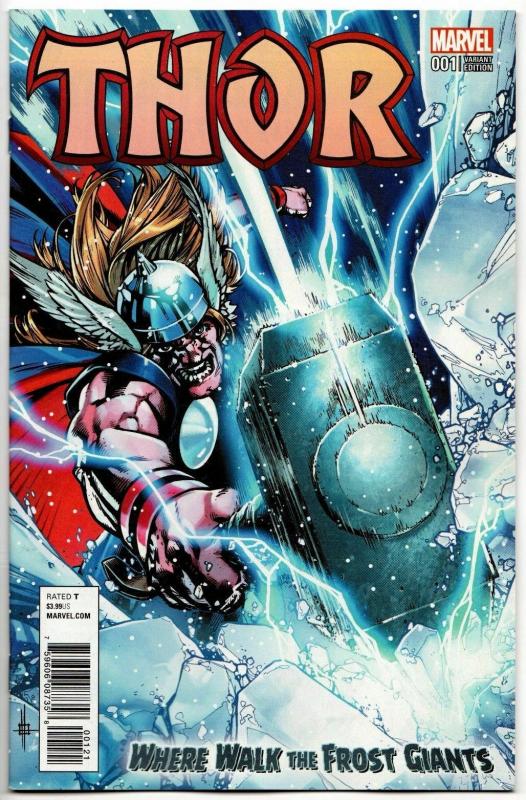 Thor Where Walk The Frost Giants #1 Howard Variant (Marvel, 2017) NM