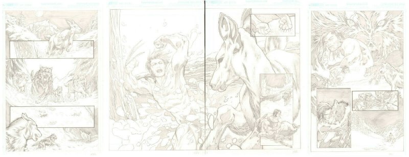 Feral Wolverine hunts a Deer 4pg Pencil Story - art by Idan Knafo Kerbis