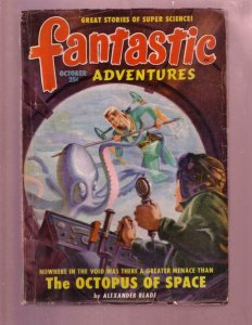 FANTASTIC ADVENTURES-OCT 1949-FANTASY MENACE PULP THRIL VG