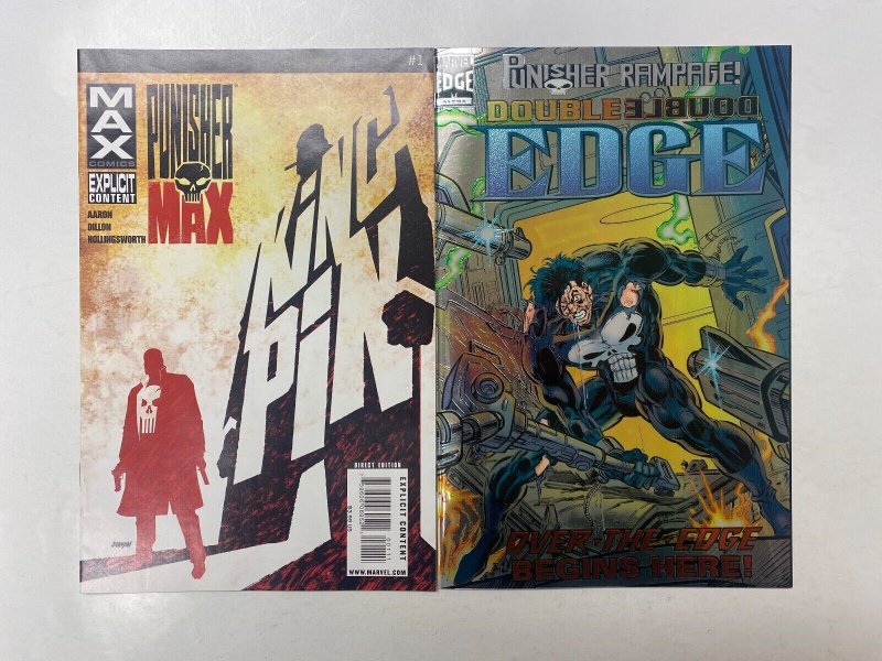 3 MARVEL comic books PunisherMax #1 Double Edge #1 Punisher 2099 #14 39 KM15