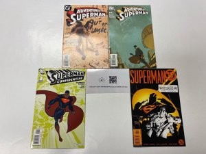 4 DC comic book Adventures Superman #631 646 Confidential #1 Ten Cent 66 KM10