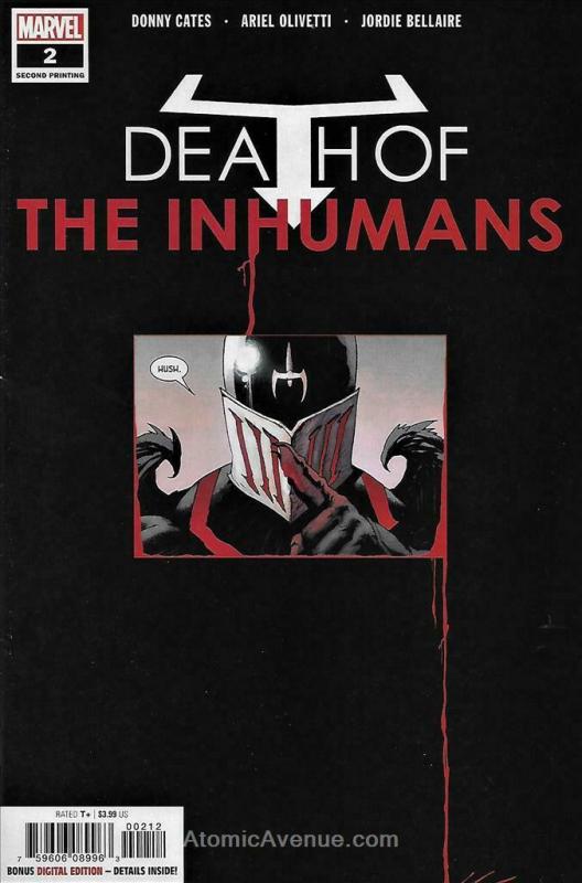 Death of Inhumans #2 (2nd) VF; Marvel | save on shipping - details inside