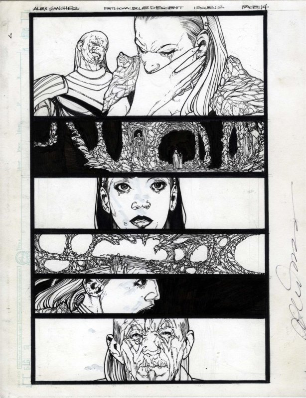 Fathom Blue Descent #2 pg 14 Original Art by Alex Sanchez-2010 Aspen comics