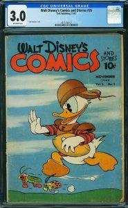 Walt Disney's Comics & Stories #26 (1942) CGC 3.0 GVG