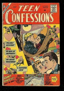 TEEN CONFESSIONS #1 1959-CHARLTON ROMANCE COMICS-RARE G+