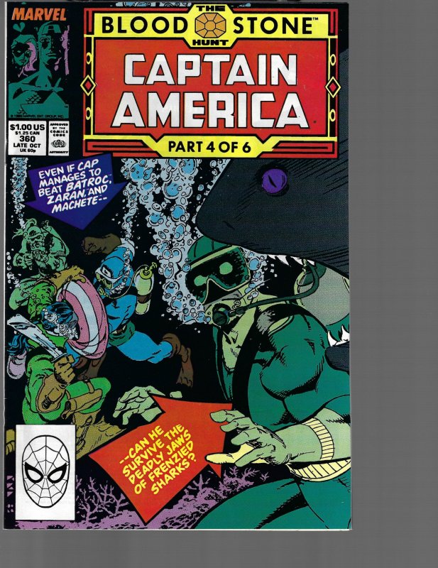 Captain America #360 (Marvel, 1989) NM - KEY 1st Crossbones