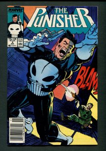 Punisher #4 /  3.5 VG  / Newsstand / 1st Apperance Microchip / November 1987