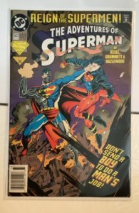 Adventures of Superman #503 Newsstand Edition (1993) Superboy 