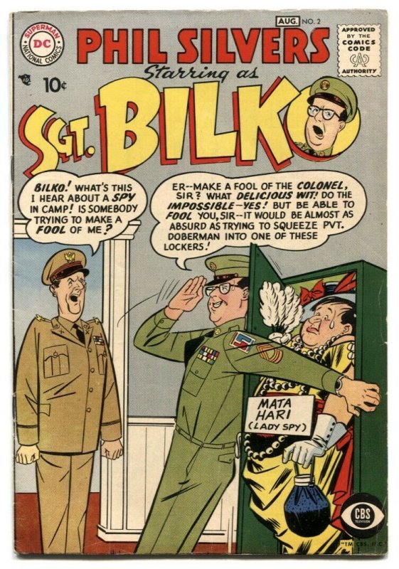 Sgt. Bilko #2 1957-DC-Phil Silvers- crossdresser cover VG/F