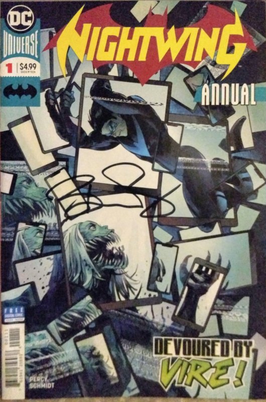 Nightwing #1 Annual NM *Signed by * Benjamin Percy with COA