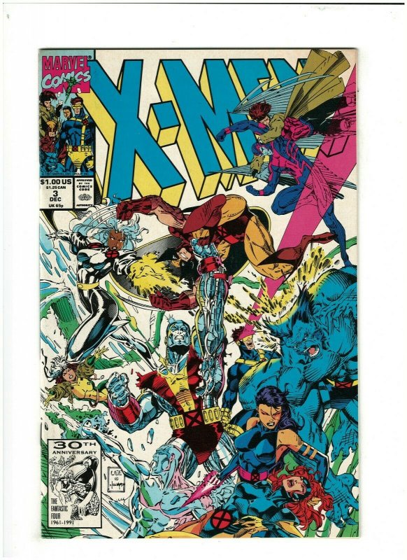 X-Men #3 NM- 9.2 Marvel Comics 1991 Jim Lee, Wolverine vs. Magneto 