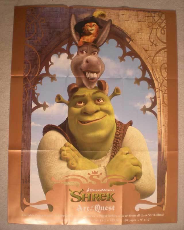 SHREK ART OF QUEST Promo Poster, 25x33, 2007, Unused, more Promos in store