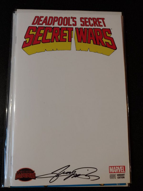 DEADPOOL'S SECRET WARS #1 VARIANT SIGNED BY GEORGE PEREZ WITH COA