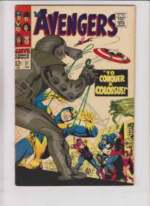 Avengers #37 FN- roy thomas - captain america - black widow - hawkeye silver age