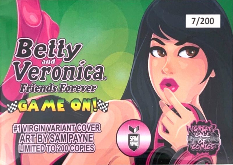 BETTY&VERONICA FRIENDS FOREVER GAME ON #1 VERONICA VIRGIN COVER W/NUMBERED COA