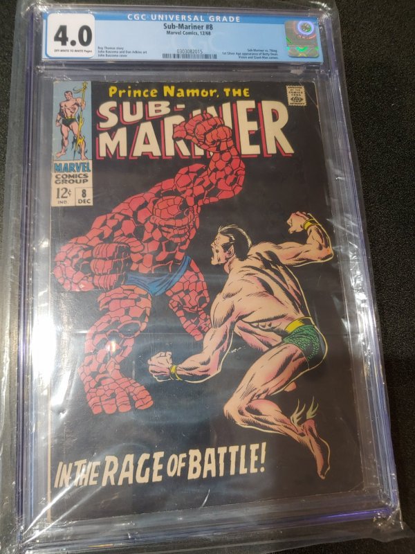 SUB-MARINER #8 CGC 4.0 SUB-MARINER VS. THING