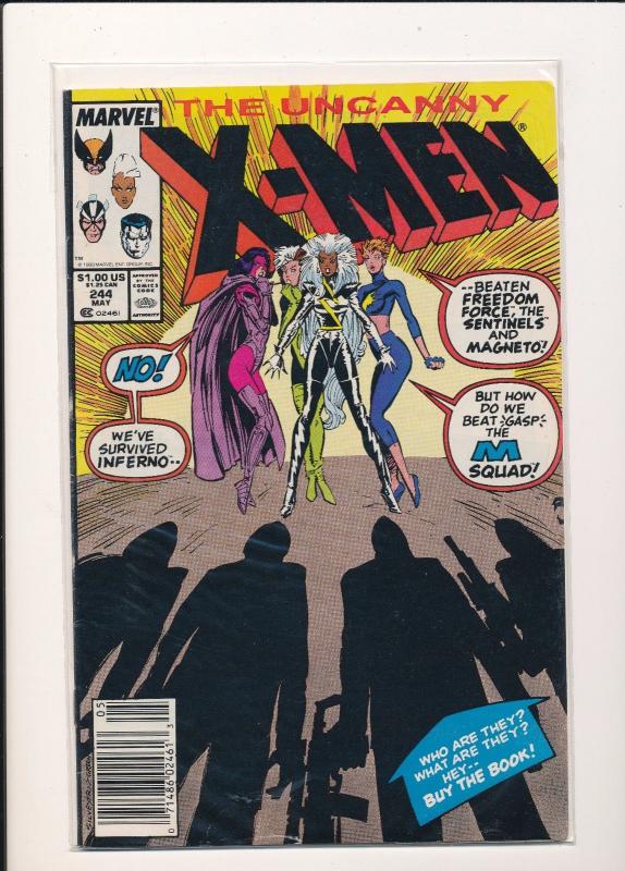 Marvel Comics The Uncanny X-Men #244 1989 1st appearance Jubilee VF (SRU016)