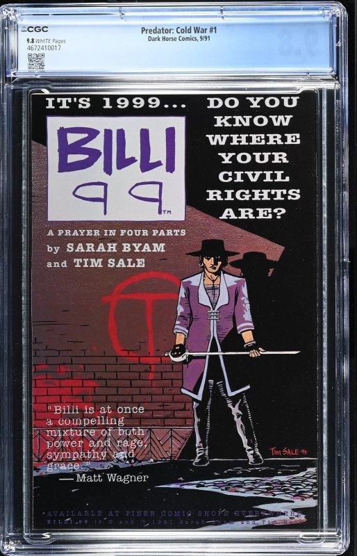 Predator: Cold War #1 (9/91) Graded CGC 9.8