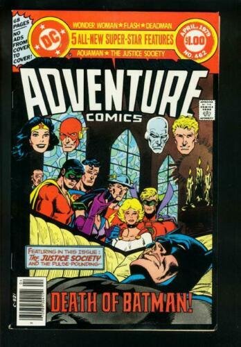 ADVENTURE COMICS #462 1979-DEATH OF EARTH II BATMAN-VF- 