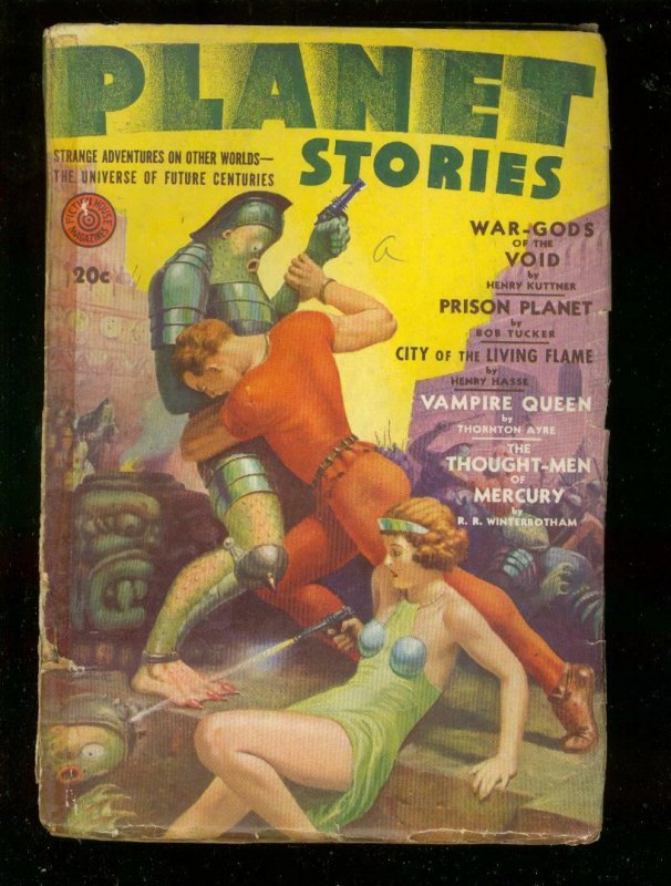 PLANET STORIES-FALL 1942-VAMPIRE QUEEN-HENRY KUTTNER-SF G/VG