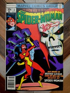 SPIDER-WOMAN #3 Signed MARV WOLFMAN + COA 1978 Marvel 1st App Brothers Grimm 5.0
