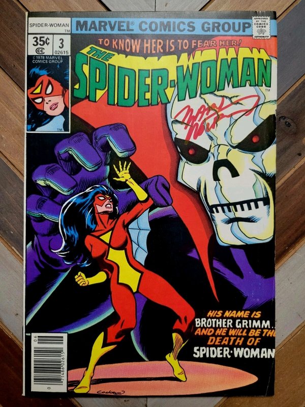 SPIDER-WOMAN #3 Signed MARV WOLFMAN + COA 1978 Marvel 1st App Brothers Grimm 5.0