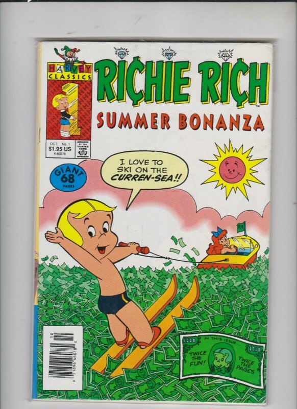  RICHIE RICH SUMMER BONANZ1 #1 1991 HARVEY CLASSICS / UNREAD  / MED +/-