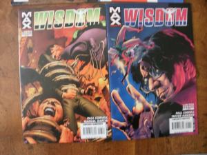 6 MAX Limited Series Comic Book: WISDOM #1 #2 (2) #3 #5 #6