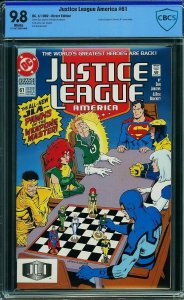Justice League America #61 (1992) CBCS 9.8 NM/MT