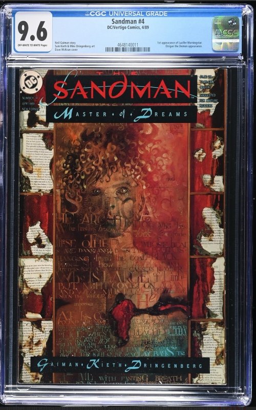 Sandman #4 CGC 9.6 by Neil Gaiman 1st Lucifer Morningstar Vertigo Netflix Show
