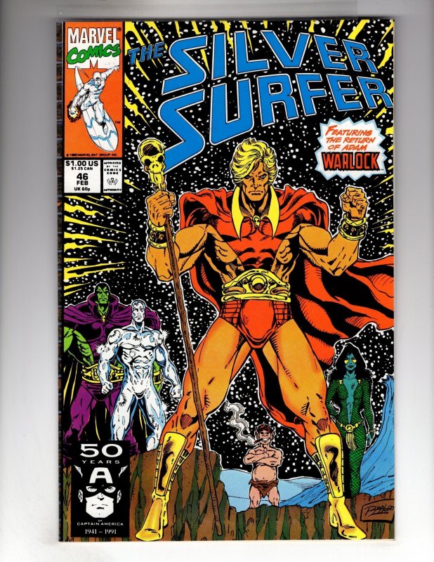 Silver Surfer #46 (1991) 7.5 WARLOCK Appearance!   / ECA7X