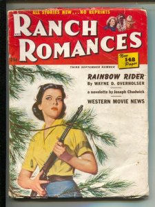 Ranch Romances 9//26/1951-girl with Winchester rifle cover-Everett Raymond Ki...