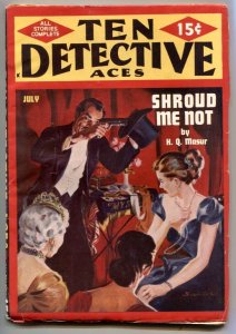 Ten Detective Aces Pulp July 1949- Magician cover by Saunders