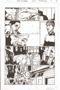 Pandemica #4 pg 5 Original  signed Art Alex Sanchez bestselling author Jonathan