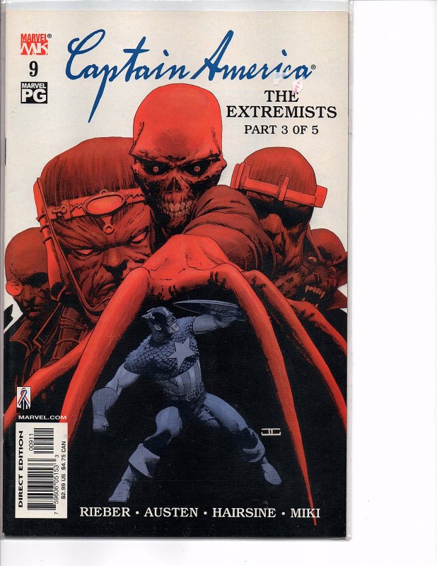2002 Marvel Comics Captain America #9 John Cassaday